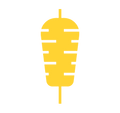 Golden shawarma icon